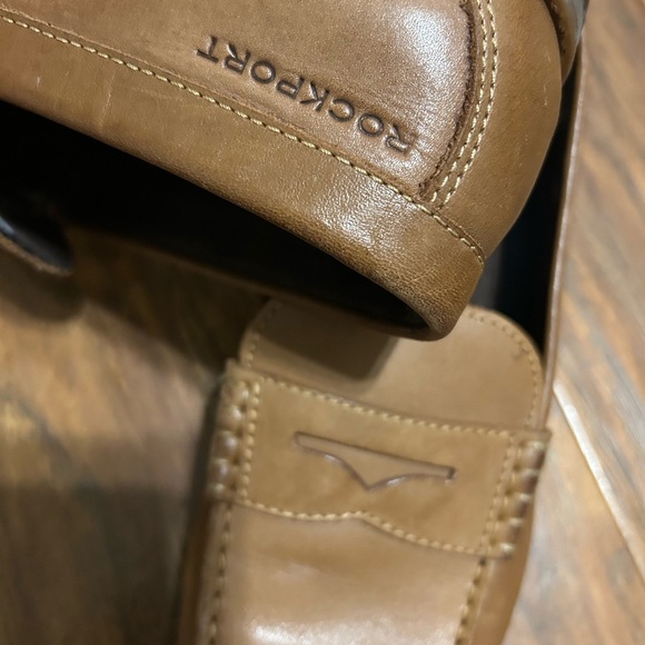 ROCKPORT Mens Tan PRESTON Penny Loafers Shoes Size 9.5 Casual Classic Style - Picture 7 of 7